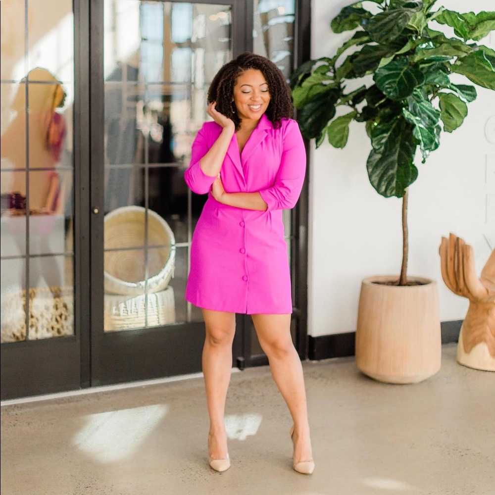 Bebe Rose Violet Blazer Dress